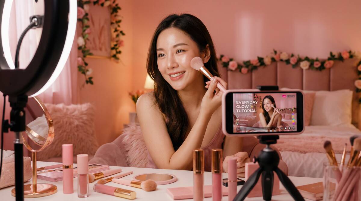 17c一起草美妆视频教程